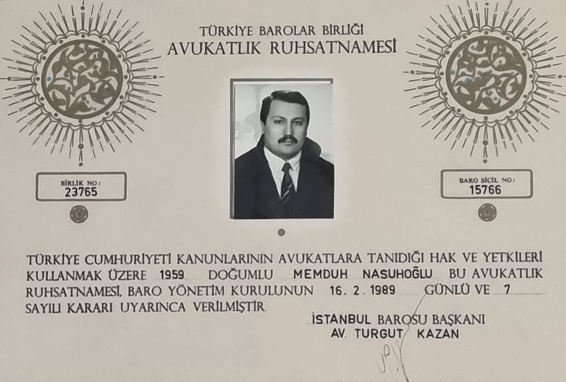 Avukatlık Ruhsatnamesi